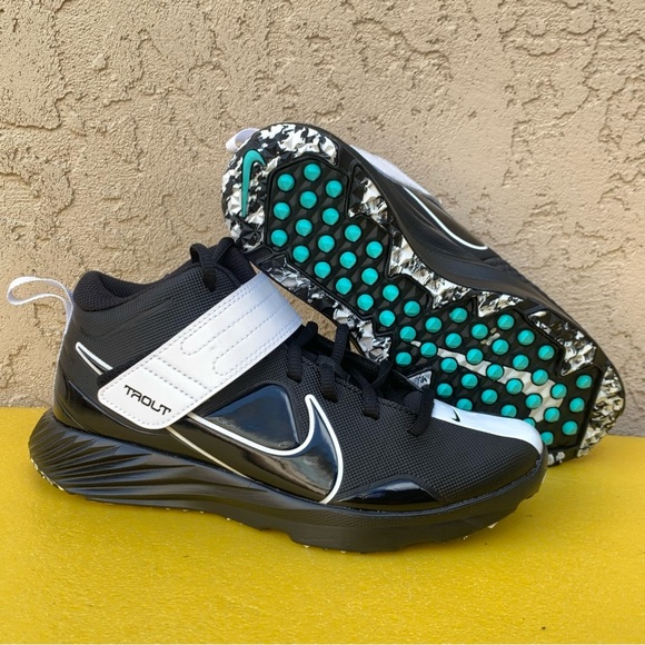 Nike Force Trout 7 Turf BG Black White Baseball Cleats YOUTH 4Y, .5Y DC9217 005 - Picture 1 of 12